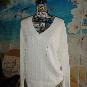 MEN'S TOMMY HILFIGER CREAM SWEATER NWT